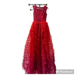 TADASHI SHOJI  OMBRÉ GOWN SIZE 0